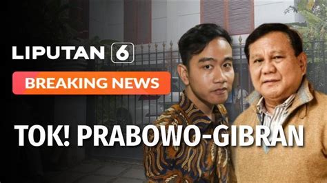 Prabowo Subianto Resmi Umumkan Gibran Rakabuming Raka Jadi