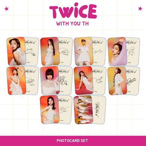 Jual Photocard Twice With You Th Sisi Isi Pcs Laminasi Sisi