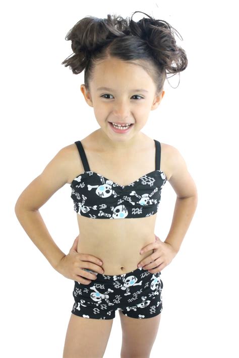 Black And White Skull Crop Top Set Etsy