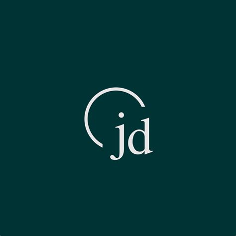 JD initial monogram logo with circle style design 25509646 Vector Art ...