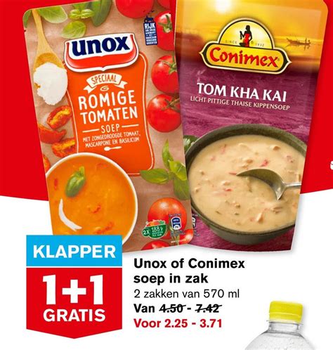 Unox Of Conimex Soep In Zak Aanbieding Bij Hoogvliet