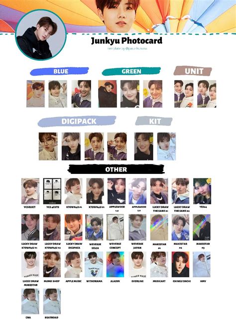 Treasure Photocard Template The Second Step Chapter One Jikjin Junkyu