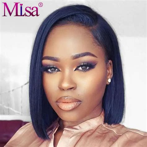 Mi Lisa Bob Lace Front Wigs Human Hair Bob Wig Peruvian Straight Hair 8 14 Inch Wholesale Pre