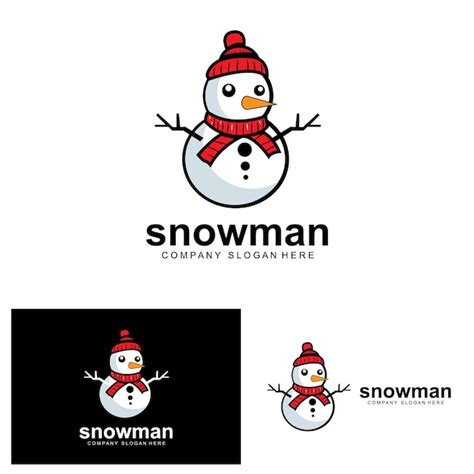 Bonhomme De Neige Logo Bonhomme De Neige Hiver Vecteur Et No L Hiver Et