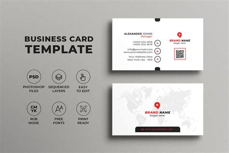 Company Business Card By Saman Usama On Creativemarket Company