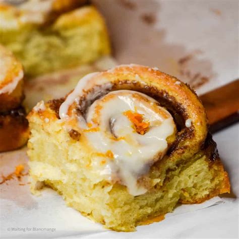 Orange Cinnamon Rolls Waiting For Blancmange