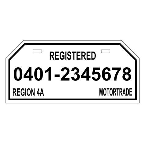 Printable Lto Temporary Plate Number For Motorcycle Template