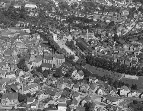 Backnang Von Oben Stadtansicht Vom Innenstadtbereich In Backnang Im