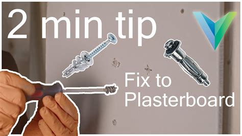 Minute Tip Fixing To Plasterboard Youtube