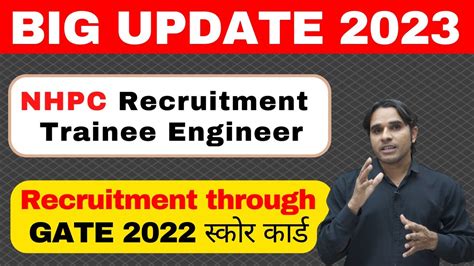 Nhpc Recruitment Trainee Engineer Te Through Gate Latest Psu