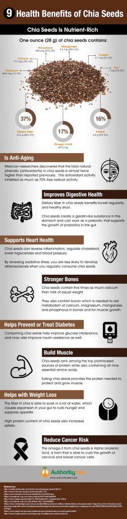 Health Benefits Of Chia Seeds Infographic Post