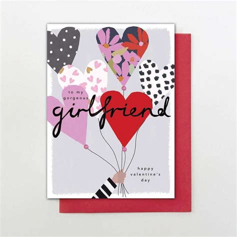 Gorgeous Girlfriend Valentines Day Card The Dotty House