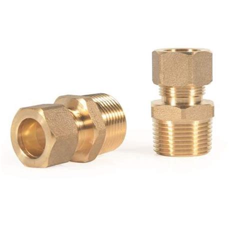 1 2 In Compression X 3 4 In Npt Brass Compression Fitting 15003 The Home Depot