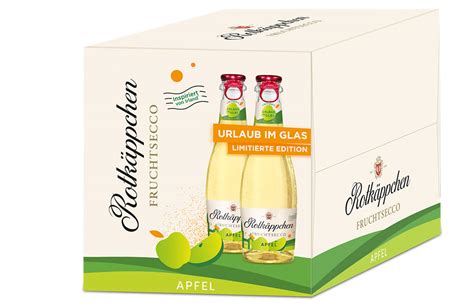 Mit Fruchtsecco Apfel Sorgt Rotk Ppchen Ab Februar F R Urlaub Im Glas