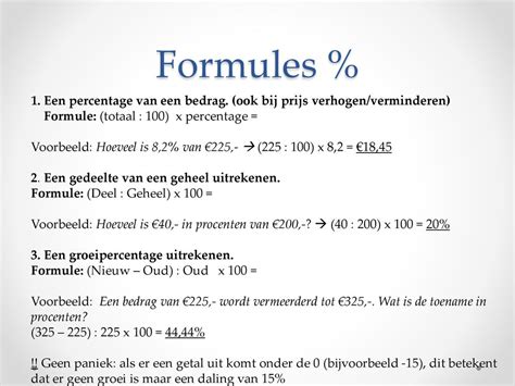 Ntroduire 61 Imagen Procenten Berekenen Formule Fr Thptnganamst Edu Vn