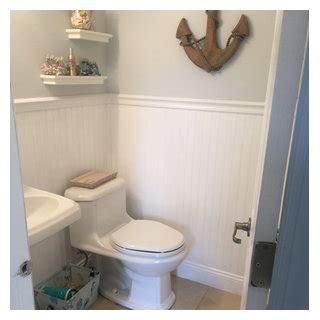 Powder Room Bathroom Beach Style Powder Room New York By Gold