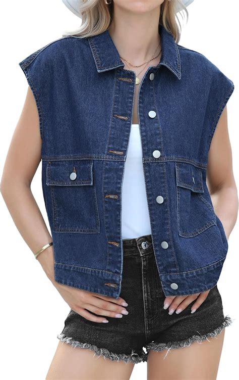 Amazon Luvamia Denim For Women Oversized Button Down Sleeveless