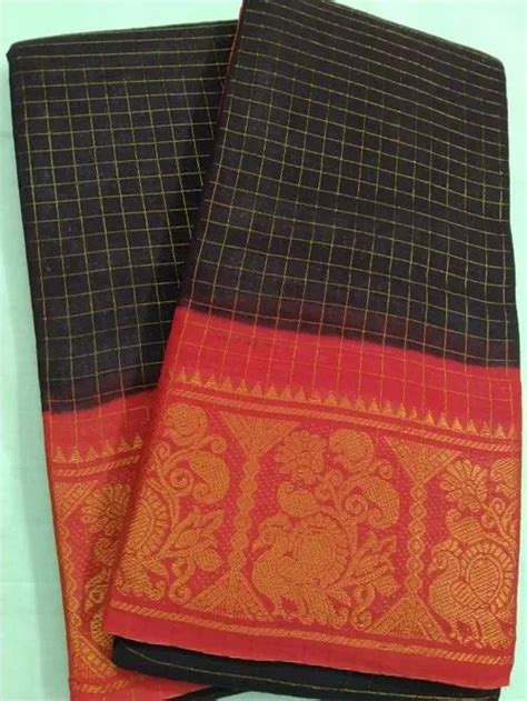 Zari Checks Sungudi Madurai Cotton Sarees 5 5 M At Rs 700 Piece In Madurai