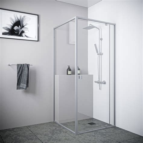 Multi Size FRONT AND RETURN Semi-Frameless Shower Screen 6mm Toughened ...