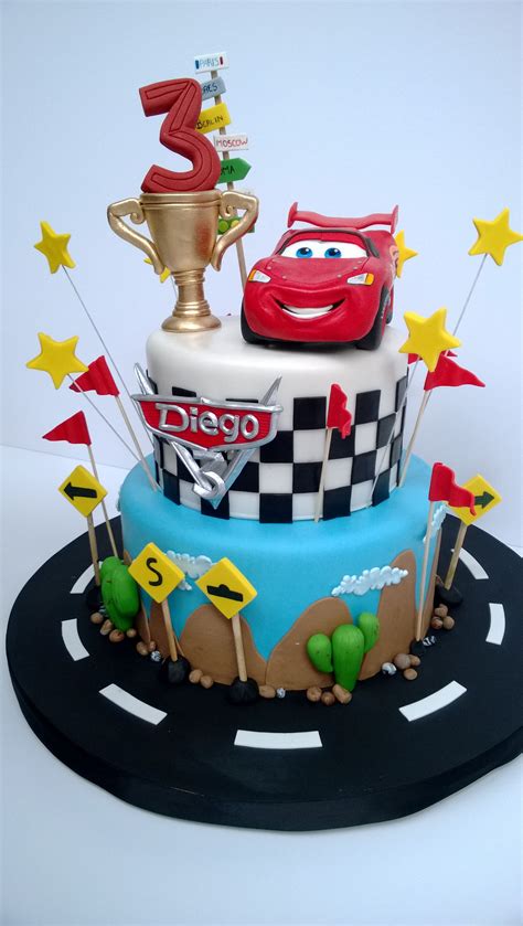 PASTEL DE CARS Cars Birthday Cake Disney Cars Cake Cars Theme