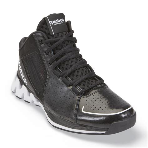 Reebok Mens Zigkick Hoops Black High Top Basketball Shoes Shoes