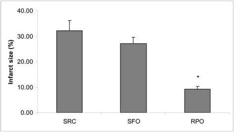 Infarct Size Expressed As Percentage Of The Area At Risk Of Hearts That