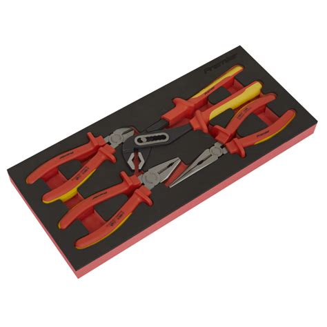 Insulated Pliers Set Pc With Tool Tray Vde Approved Anvil Tool