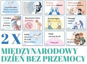 Międzynarodowy Dzień bez Przemocy gazetka Złoty nauczyciel