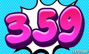 359 Text Effect and Logo Design Number