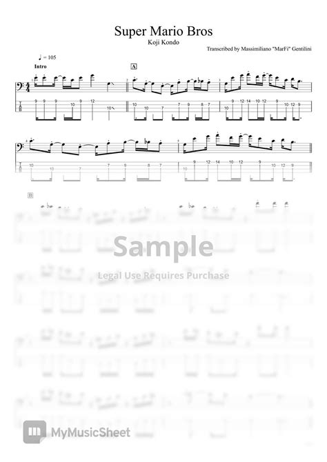 Koji Kondo Super Mario Bros Theme Sheets By Massimiliano Gentilini