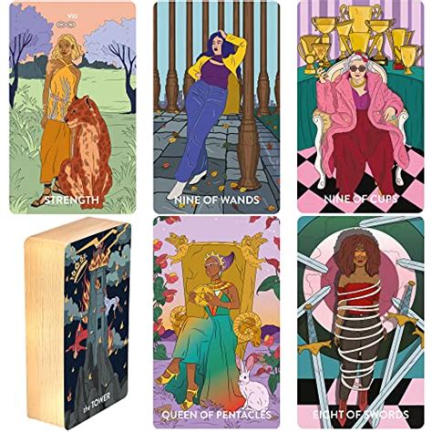 Neoteric Jeu de cartes de tarot féminin Jeu de tarot sans bordure