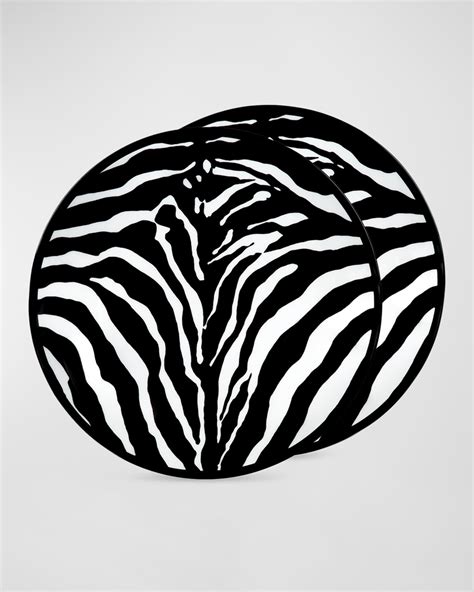 Dolce Gabbana Casa Zebra Set Dinner Plates Neiman Marcus