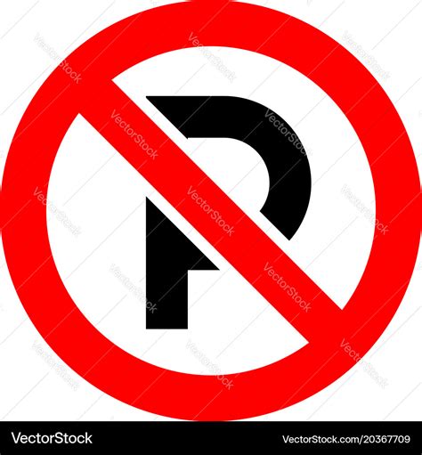 Prohibition Red Sign Royalty Free Vector Image