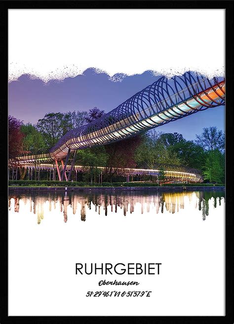 Amazon De Artissimo Design Edition Ruhrgebiets Bild Gerahmt 51x71cm