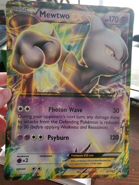 Mavin Pokemon Jumbo Mewtwo EX Promo Card XY183 New 2016