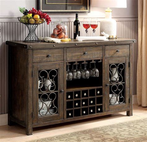 Paulina Server In 2020 Dining Room Storage Furniture Built In Wine Rack