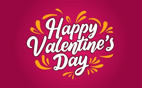 Premium Vector Happy Valentines Day Vector Lettering On Shalimar