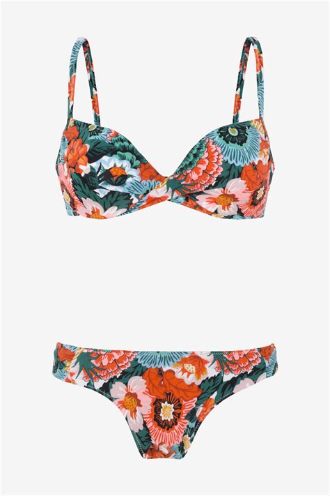 Estampado floral bikini Bañadores con estampado hawaiano y tropical Moda