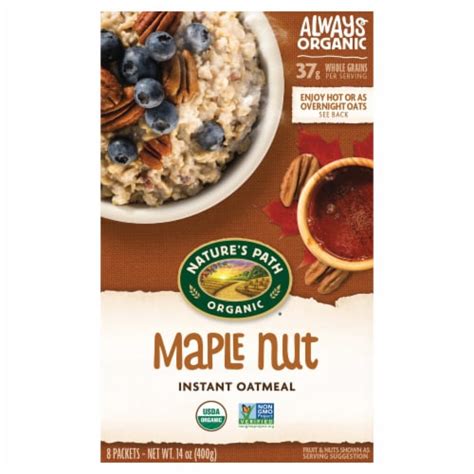 Nature S Path Organic Maple Nut Instant Oatmeal Ct Oz King