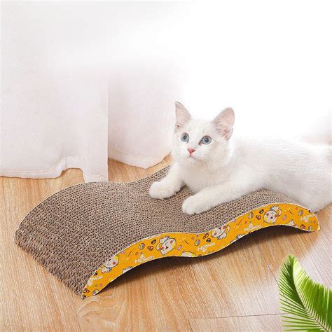 Когтеточка большая для кошек и котят. Лежанка картонная с кошачьей ...