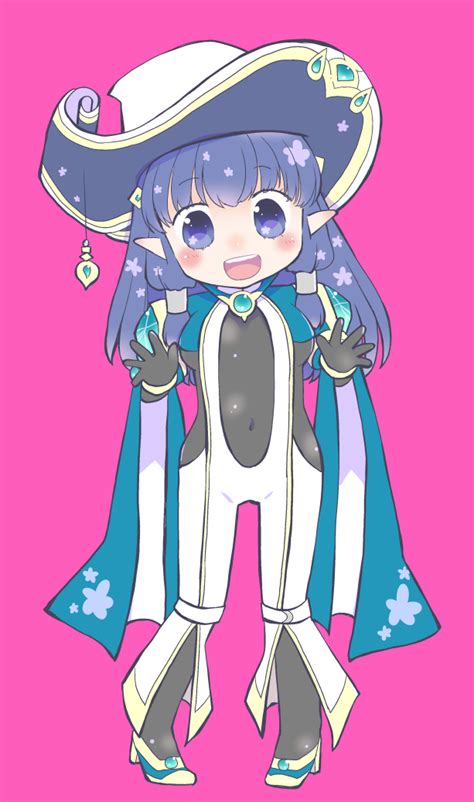 Safebooru 1girl D Bangs Black Bodysuit Black Gloves Blue Cape Blue Eyes Blue Hair Blush