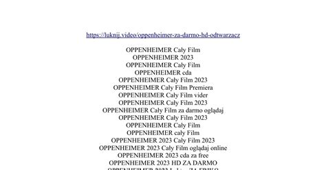 Oppenheimer Ca Y Film Za Darmo Ogl Daj Dzis Pdf Docdroid