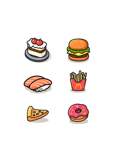 Cartoon Small Vector Art Png Cartoon Food Small Icon Vector Cartoon