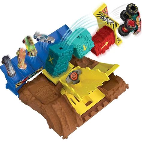 Mattel Hot Wheels Monster Trucks Arena Smashers Démo Derby Car Jump Challenge PcComponentes fr