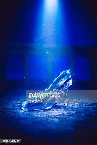 Cinderellas Glass Slipper On Castles Floor 3d Rendering High Res Stock