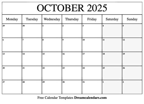 Printable Fillable Calendar October 2025 Angel Blondie