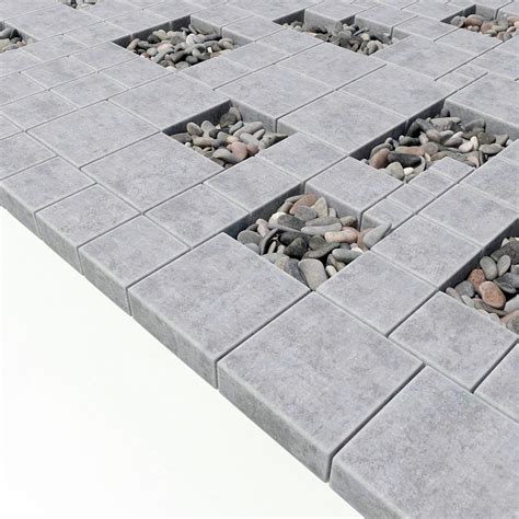 Тротуарная плитка из каменной гальки n1 3D Модель $12 - .max - Free3D