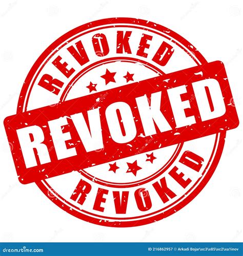 Revoked Red Stamp Royalty Free Stock Photography Cartoondealer