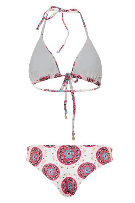 Fucsia Henna Bikini Bronceador Oleaje Swimwear