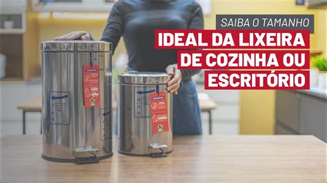 Saiba o tamanho ideal da lixeira para a cozinha ou escritório YouTube